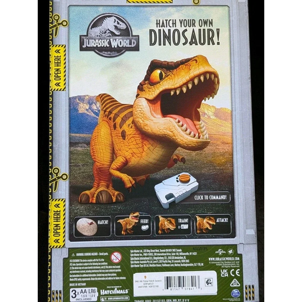 Jurassic World Park Primal Hatch T-REX Tyrannosaurus Rex Dinosaur Egg Toy
